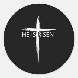 Er ist auferstanden Pocket Christian Ostern Jesus Runder Aufkleber