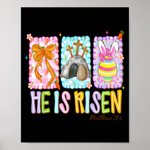 Er ist auferstanden preppy Ostern christlich Jesus Poster