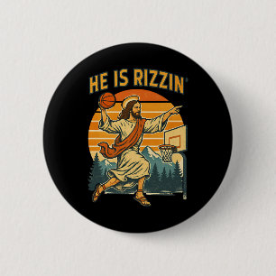 Er ist auferstanden Rizzin Ostern Christlicher Gla Button