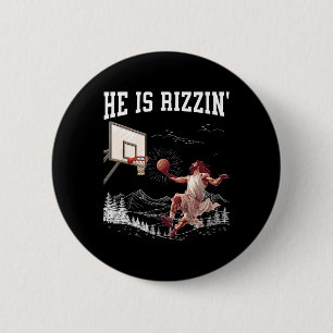 Er ist auferstanden Rizzin' Ostern Jesus Christlic Button