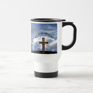 Er ist auferstanden Rugged Cross Himmel Reisebecher