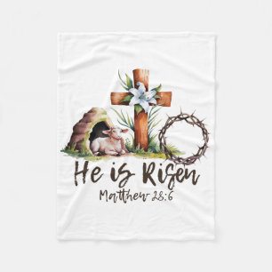 Er ist auferstanden Schaf Lamm Kreuz Jesus Christl Fleecedecke