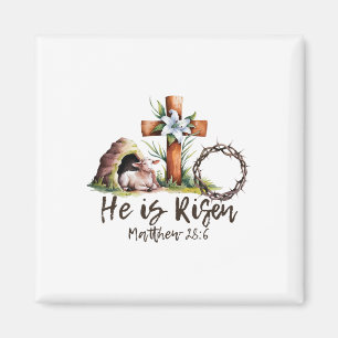 Er ist auferstanden Schaf Lamm Kreuz Jesus Christl Magnet