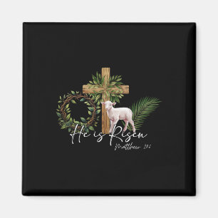 Er ist auferstanden Schaf Lamm Kreuz Jesus Christl Magnet