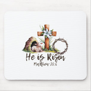 Er ist auferstanden Schaf Lamm Kreuz Jesus Christl Mousepad