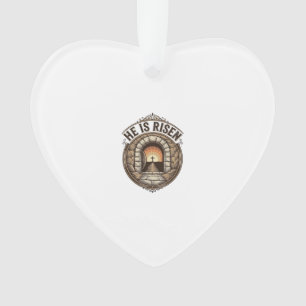 Er Ist Auferstanden Vintage Ostern Kreuz Shirt Ornament
