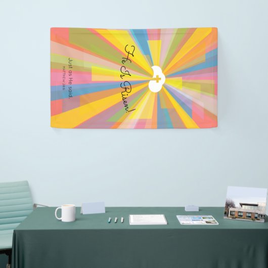 Er ist Auferstehung riskiert Banner (Messeveranstaltung)