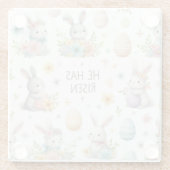 Er ist aufgegangen glasuntersetzer (Rückseite)