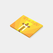 Er ist aufgegangen post-it klebezettel (angewinkelt)