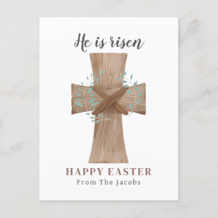 Er ist aufgestanden Elegantes Christliches Oster Feiertagspostkarte