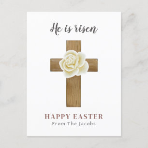 Er ist aufgestanden Elegantes Christliches Oster Feiertagspostkarte