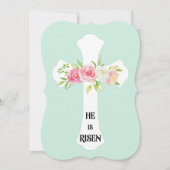 Er ist aufgestanden! Hoffen Sie, dass Ihr Ostern g Einladung (Vorderseite)