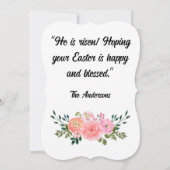 Er ist aufgestanden! Hoffen Sie, dass Ihr Ostern g Einladung (Rückseite)