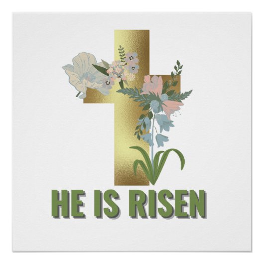Er ist aufgestanden, Ostern Poster (Vorderseite)
