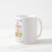Er ist aufgewachsen, floralholz Osterfamilie, reli Kaffeetasse (VorderseiteRechts)