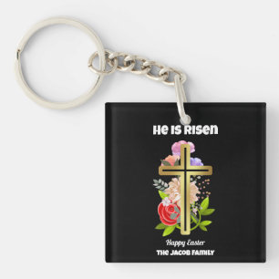 Er ist aufgewachsen, glücklich Ostern, Familie Rel Schlüsselanhänger