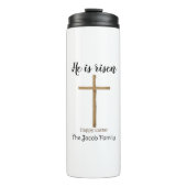 Er ist aufgewachsen, glücklich Ostern zu Familie, Thermosbecher (Vorderseite)