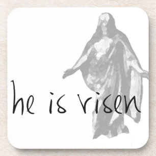 Er ist aufgewachsen jesus christ Osterlappen mormo Getränkeuntersetzer