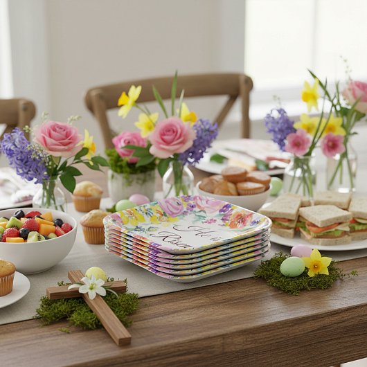 Er ist aufgewachsen! Teller auf Papier.