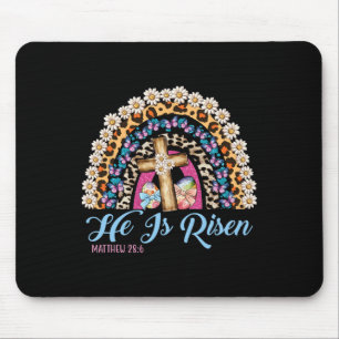 Er ist aus Leopard Rainbow zu Ostern Mousepad