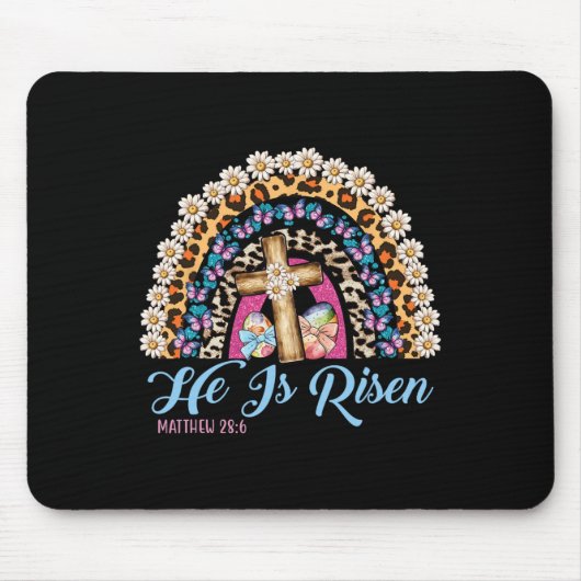 Er ist aus Leopard Rainbow zu Ostern Mousepad (Vorne)