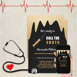 Er ist bereit, den Abschluss der Krankenschwester  Einladung