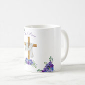 Er ist Christlich Ostern Personalisiert Risen Kaffeetasse (VorderseiteRechts)