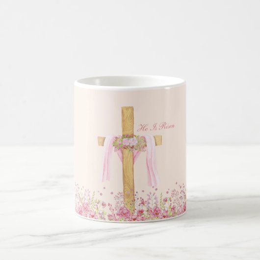 Er ist Christlich Ostern Personalisiert Risen Kaffeetasse (Mittel)