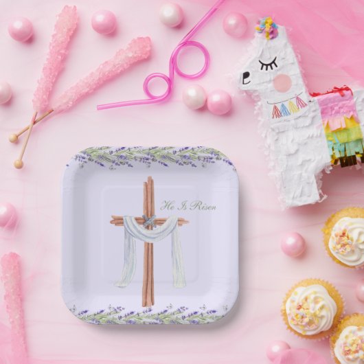 Er ist Christlich Ostern Personalisiert Risen Pappteller (Party)