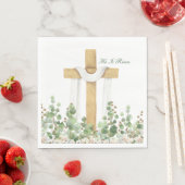 Er ist Christlich Ostern Personalisiert Risen Serviette (Beispiel)