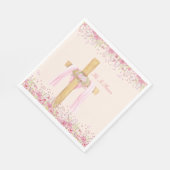 Er ist Christlich Ostern Personalisiert Risen Serviette (Ecke)