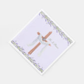 Er ist Christlich Ostern Personalisiert Risen Serviette (Ecke)