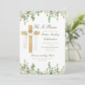 Er ist Christlich Ostern verschont Einladung (Stehend Vorderseite)