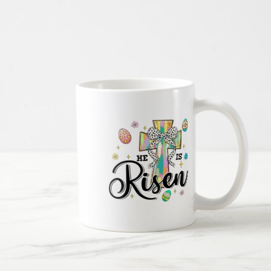 Er ist Christlich östlich von Coquette Crow Bow Ei Kaffeetasse (Rechts)