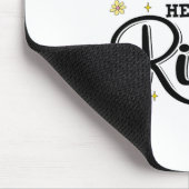 Er ist Christlich östlich von Coquette Crow Bow Ei Mousepad (Ecke)