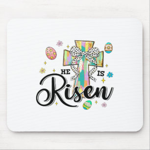Er ist Christlich östlich von Coquette Crow Bow Ei Mousepad
