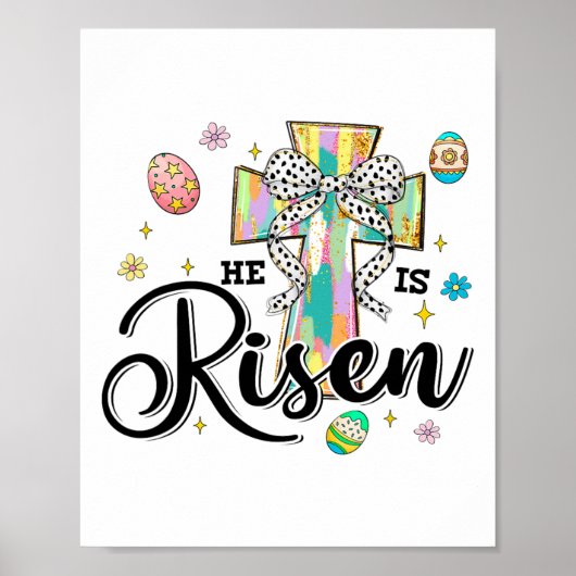 Er ist Christlich östlich von Coquette Crow Bow Ei Poster (Vorne)