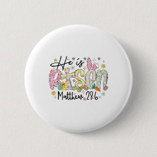 Er ist Christliche glückliche Osterbibelfamilie. Button
