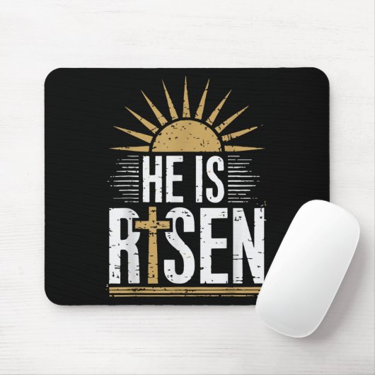 Er ist Christlichen Ostermänner Frauen Kleinkind Mousepad (Mit Mouse)