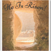 Er ist Christlicher Auferstehungstag in Osterfeier Aufkleber (Vorderseite)
