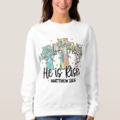 Er ist Christlicher Osterbibelverse Sweatshirt (Vorderseite)