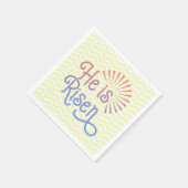 Er ist Christlicher OsterRetro Serviette (Ecke)