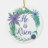 Er ist Christlicher religiöser Floral Keramik Ornament (Vorne)