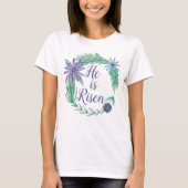 Er ist Christlicher religiöser Osterblütenflor T-Shirt (Vorderseite)