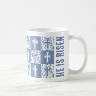 ER IST Christliches Osterkreuz RISEN Kaffeetasse