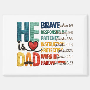Er ist Dad Christlicher Vater Schriftwerte Magnet