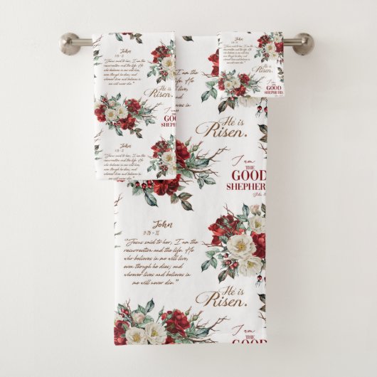 Er ist das Gute Hirtenbuch von John Risen Badhandtuch Set (Insitu)