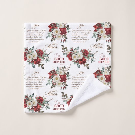 Er ist das Gute Hirtenbuch von John Risen Badhandtuch Set (Waschlappen)