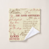 Er ist das Gute Hirtenbuch von John Risen Badhandtuch Set (Waschlappen)