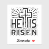 Er ist das Osterkreuz Aufkleber (Blatt)